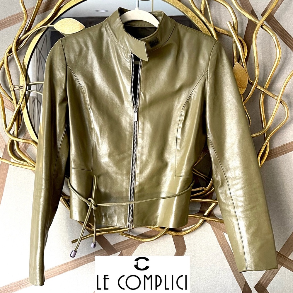 LE COMPLICI | Vintage Leather Jacket in Olive Green **RARE** | Size M
